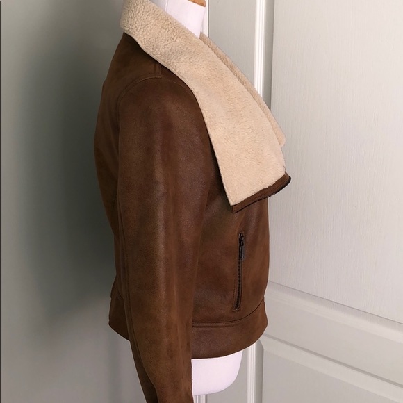 Aqua faux shearling jacket - Picture 4 of 9